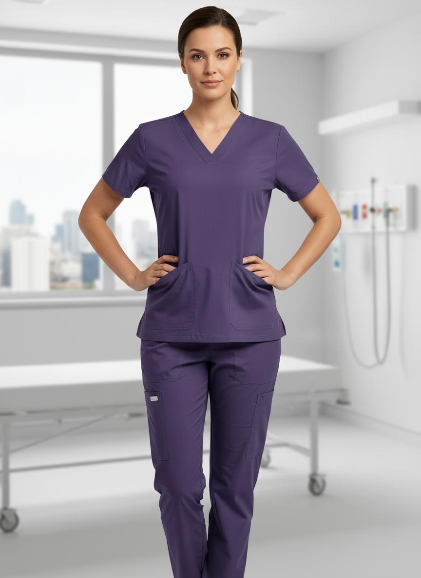 Pulsewear Unisex Prime Scrub Violet Punk